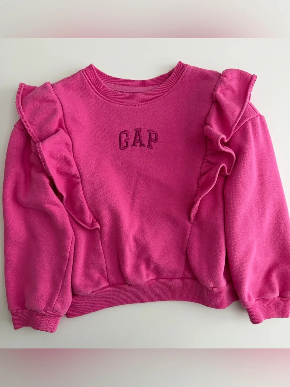 GAP Hot Pink Ruffle Sweatshirt and Joggers Set 5 year old Girl